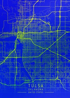 Tulsa  USA City Map