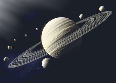 Beautiful planets in space