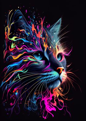 Abstract Cat Surreal