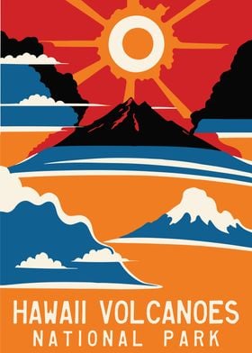 Hawaii Volcanoes Poster