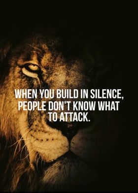 when you build in silence