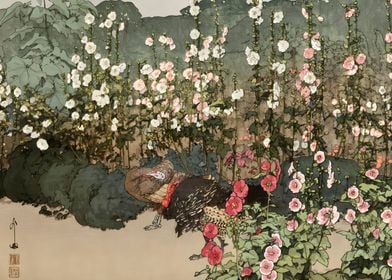 Ukiyo e Holly Hock 1927