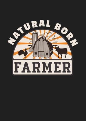 Natural Born Farmer Funny