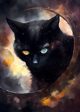 A Lunar Black Cat