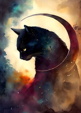 A Lunar Black Cat