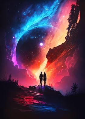 Nebula Lovers Landscape