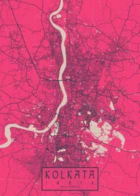 Kolkata City Map Blossom