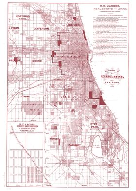 Chicago city streets map