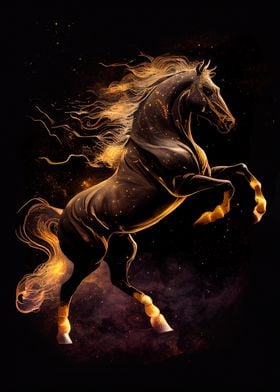 Horse golden galactlc