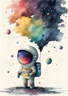 Cute astronaut dreams