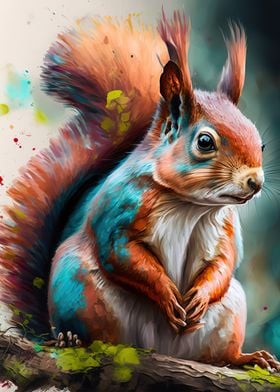 Squirrel Watercolor