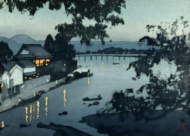 Ukiyo e Chikugo River