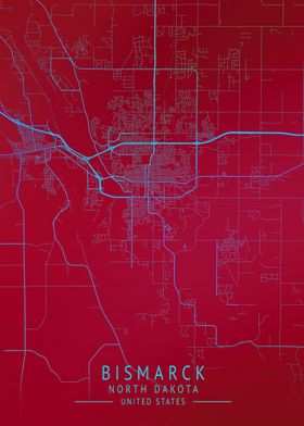 Bismarck USA City Map 