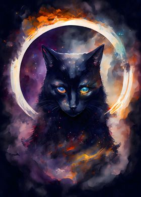 A Lunar Black Cat