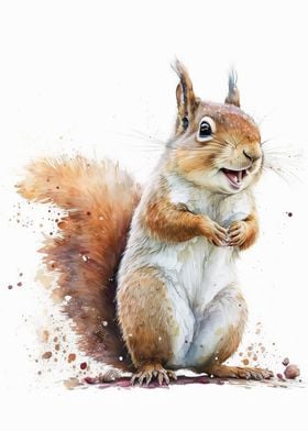 Squirrel Watercolor