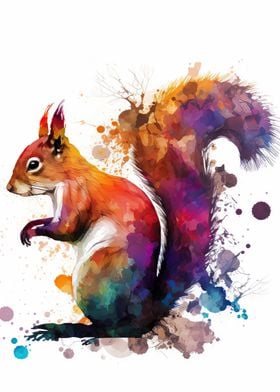 Squirrel Watercolor