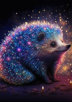 Colorful Hedgehog Neon