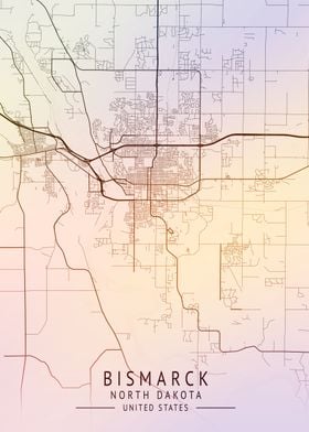 Bismarck USA City Map 