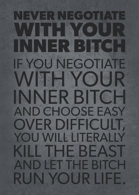 Never Negotiate