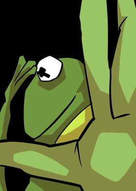 Pepega Funny Stream Emote' Poster, picture, metal print, paint by Husti