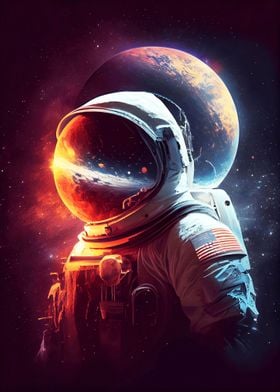 Astronaut Space Artwork