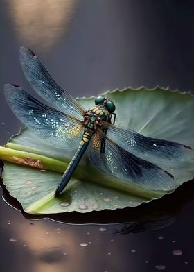 Dragonfly And Lotus