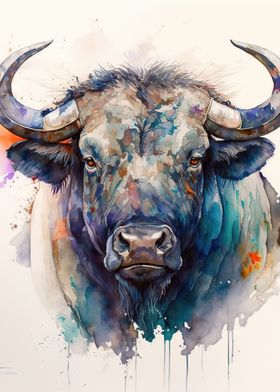 Buffalo Watercolor 