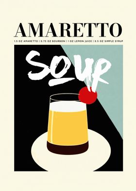 Amaretto Sour Cocktail Art