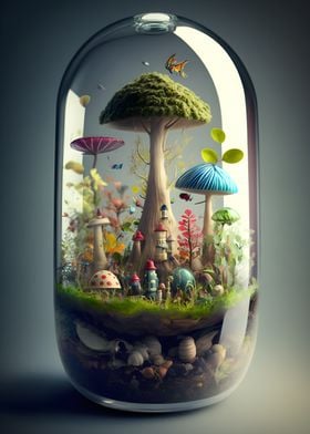 Mushrooms in Bottle