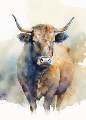 Buffalo Watercolor 
