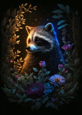 Fantasy Raccoon Magic