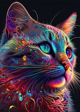 Neon cat 