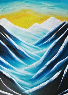 Artistic painting mountain