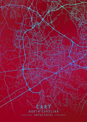 Cary USA City Map 