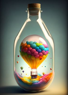 Hot Air Balloon in Bottle