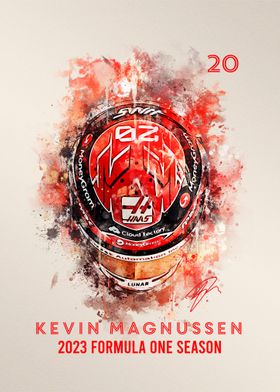 Kevin Magnussen Helmet2023