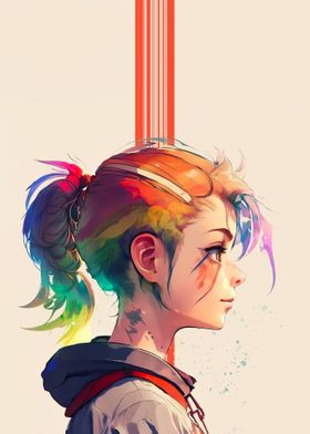 Painted Anime Girl