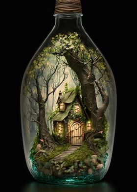 Forest House in a Bottle