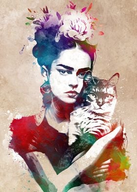 Frida and cat