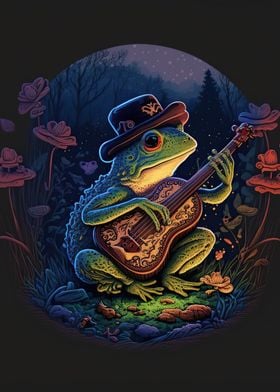 Frog Playing Banjo