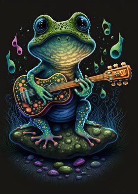 Frog Playing Banjo