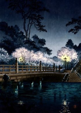 Ukiyo e Benkei Bridge