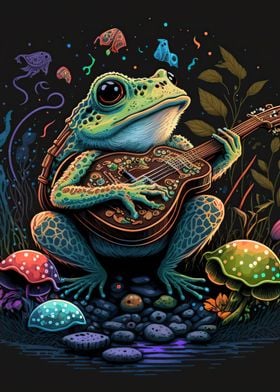 Frog Playing Banjo