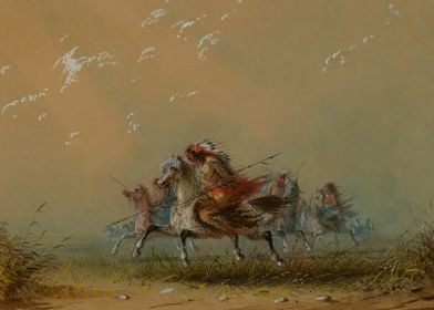 Indian Warriors Charging