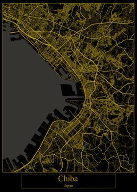 Chiba Japan Gold Map