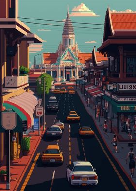 Udon Thani Pixel Art