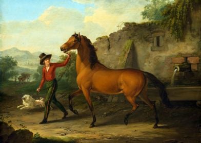 Groom Leading a Stallion