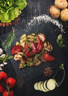 Grilled vegetables  