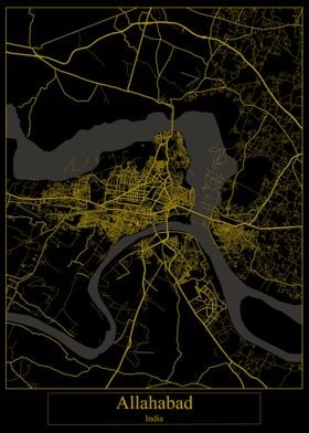 Allahabad India Gold Map