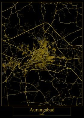 Aurangabad India Gold Map